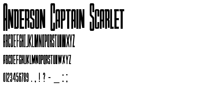 Anderson Captain Scarlet font